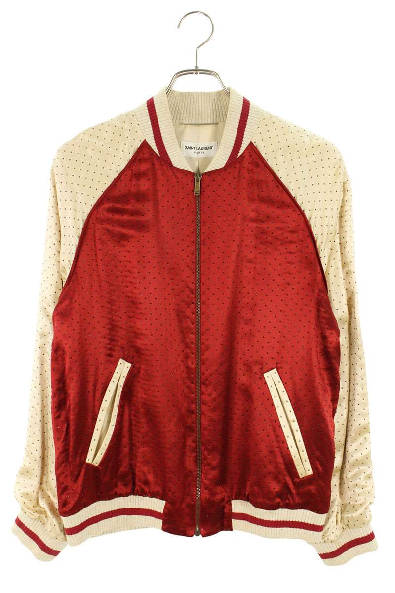 SAINT LAURENT ブラック・ゴールド スカジャン 東洋スカジャン「JAPAN MAP×GOLD DRAGON」リバーシブル