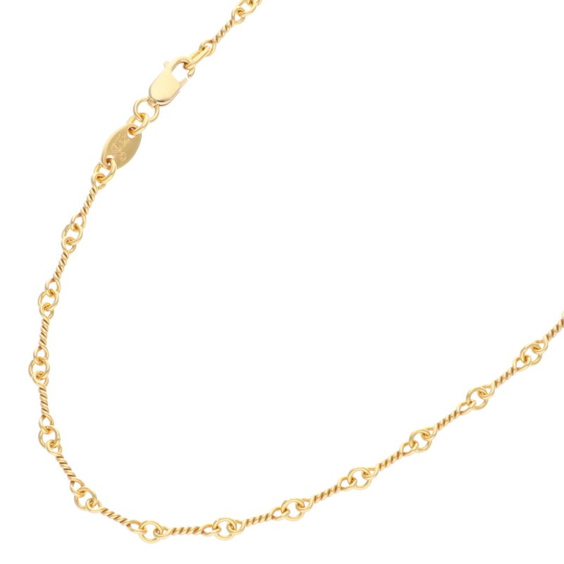 クロムハーツ Chrome Hearts　サイズ:18inch 22K NECKCHAIN T18 ツイストチェーン18inch ゴールドネッ..