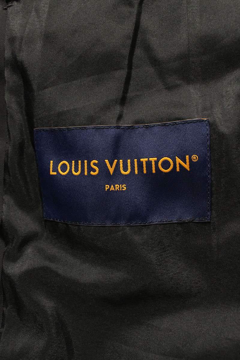 ルイヴィトン LOUISVUITTON　サイズ:50 RM242M LKK HRB63E ターコイズボタンキルテッドブルゾン(ブラック)【200152】【SS13】【メンズ】【中古】bb409#rinkan*B