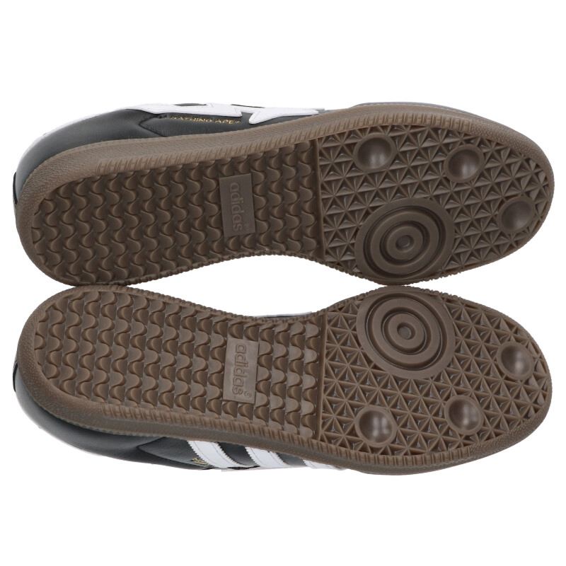 アベイシングエイプ A BATHING APE　×アディダス adidas サイズ:26.5cm SAMBA BAPE ローカットスニーカー(ブラック×ホワイト)【900152】【BS99】【メンズ】【小物】【中古】bb78#rinkan*S