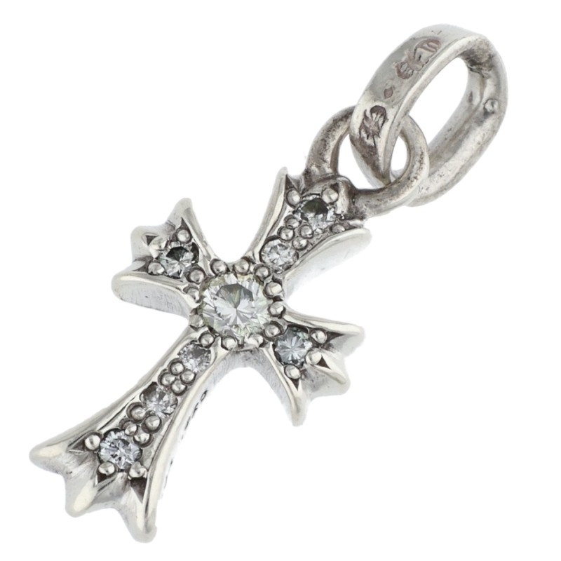 クロムハーツ Chrome Hearts　 CRS BBYFAT P DMND A ベイビーファット PAVEダイヤ チャーム シルバーネ..