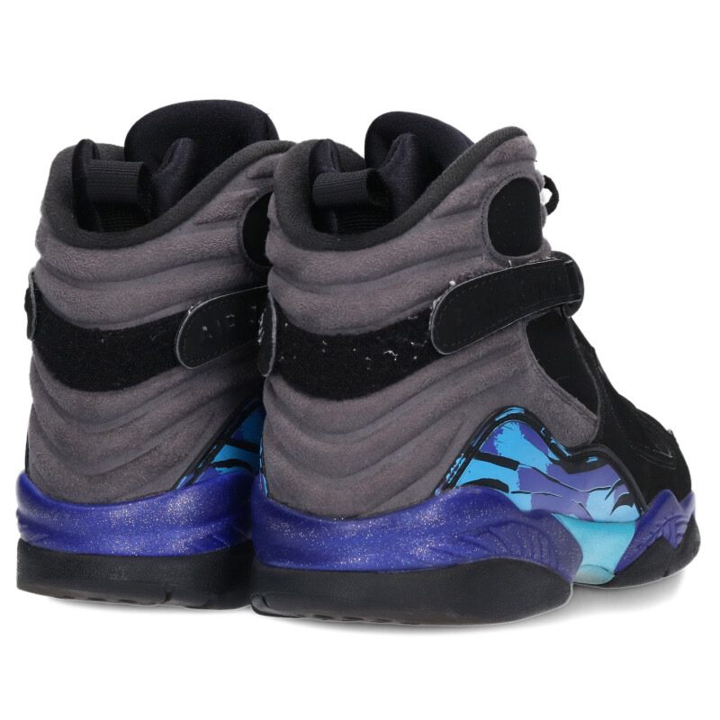 ナイキ NIKE　サイズ:28.5cm AIR JORDAN 8 RETRO BLACK CEMENT 305381-025 エアジョーダン8レトロブラックセメントスニーカー(ブラック×グレー×パープル)【210152】【BS99】【メンズ】【小物】【中古】bb30#rinkan*B