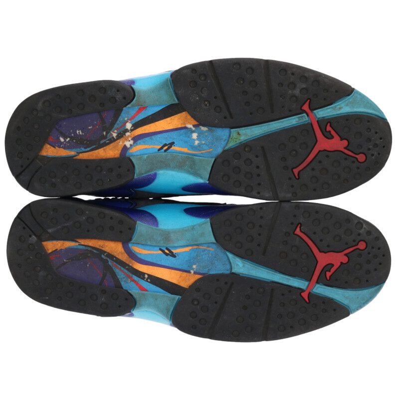 ナイキ NIKE　サイズ:28.5cm AIR JORDAN 8 RETRO BLACK CEMENT 305381-025 エアジョーダン8レトロブラックセメントスニーカー(ブラック×グレー×パープル)【210152】【BS99】【メンズ】【小物】【中古】bb30#rinkan*B