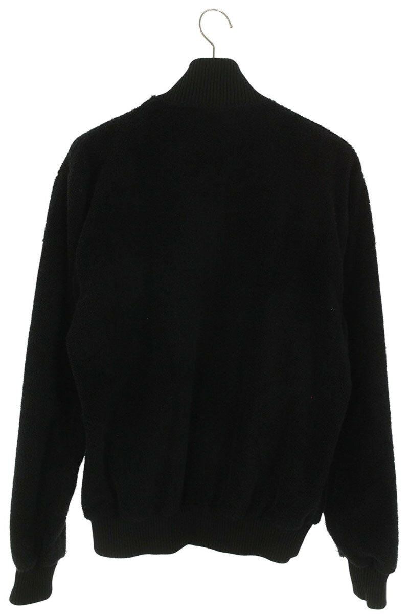 カサブランカ CASABLANCA　サイズ:M パイルトラックジャケットブルゾン(ブラック)【101152】【BS99】【メンズ】【中古】bb422#rinkan*B