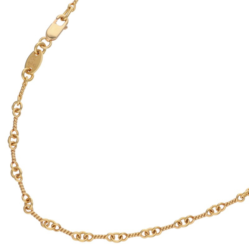 クロムハーツ Chrome Hearts　サイズ:18inch 22K NECKCHAIN T18 ツイストチェーン18inch ゴールドネッ..