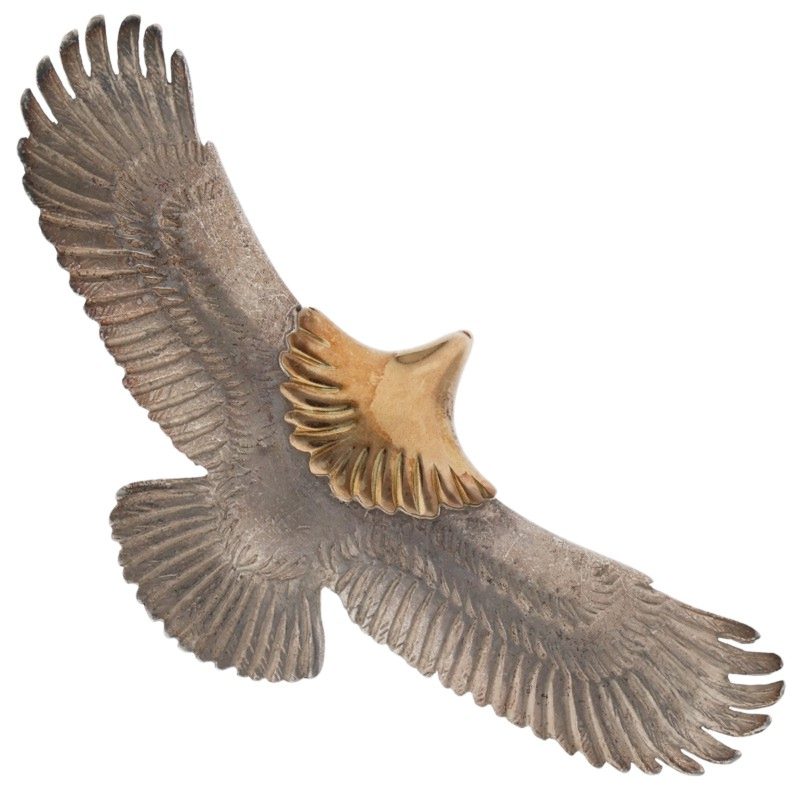 タディアンドキング TADY & KING サイズ:中 中イーグル頭金 ネックレストップ(シルバー×ゴールド 18.6g)【321152】【BS99】【小物】【中古】bb33#rinkan*B