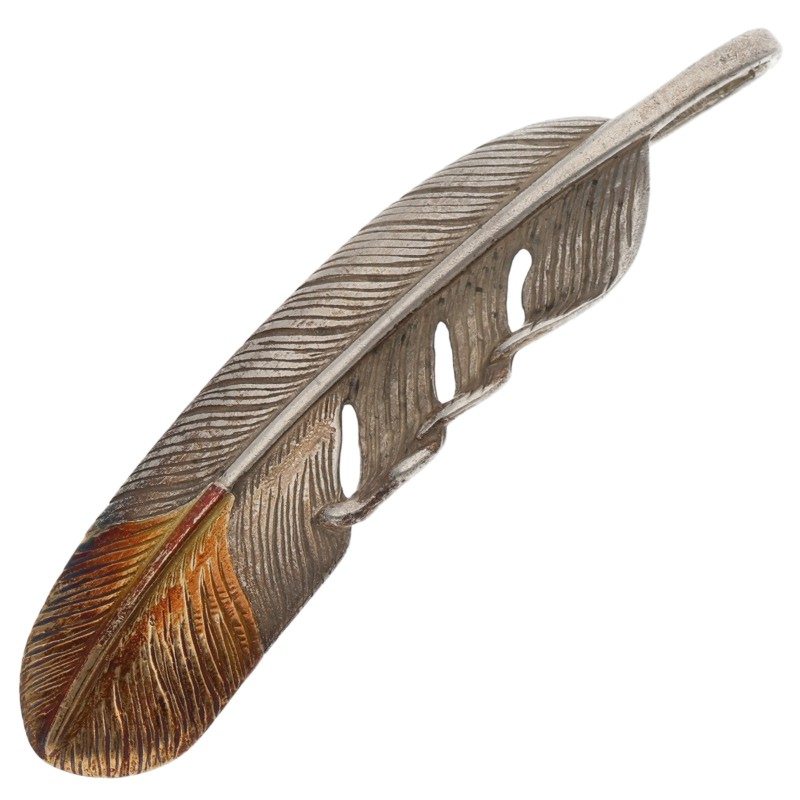 タディアンドキング TADY & KING サイズ:LL 特大SVフェザー剣先K18 右向きネックレストップ(シルバー×ゴールド 10.54g)【321152】【BS99】【小物】【中古】bb33#rinkan*B