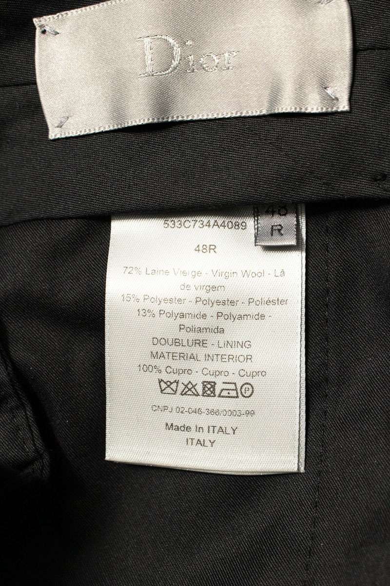 ディオール DIOR　サイズ:48 533C734A4089 ウールテーラードセットアップ(グレー)【101152】【BS99】【メンズ】【中古】bb132#rinkan*B