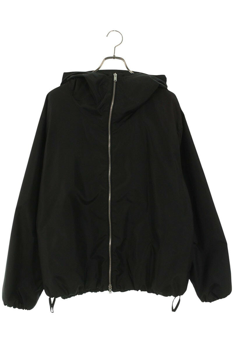 ジルサンダー JILSANDER　サイズ:48 23SS J22BN0119 ナイロンジップアップパーカーブルゾン(ブラック)【420152】【SB01】【メンズ】【中古】bb92#rinkan*C