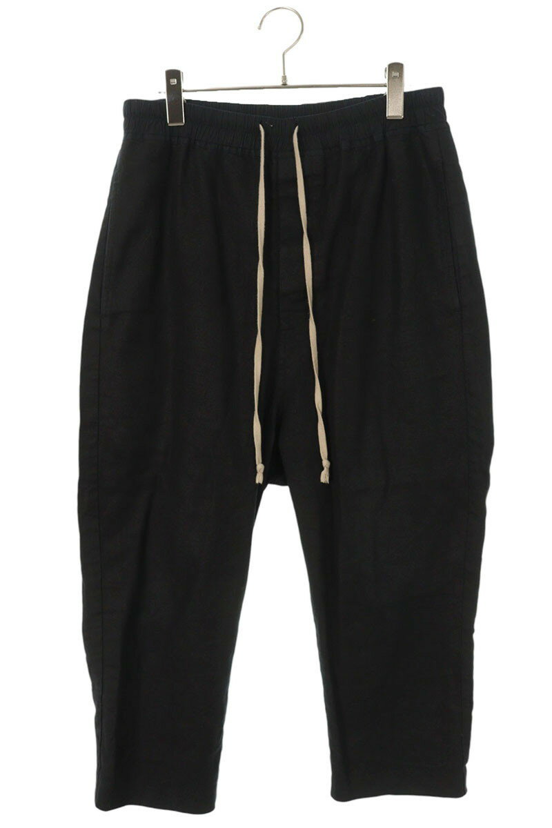 リックオウエンス Rick Owens　サイズ:48 18AW RU18F1395-SK DRAWSTRING ASTAIRES CROPPED ドローストリングアステアクロップドロングパンツ(ブラック)【620152】【BS99】【メンズ】【中古】bb51#rinkan*C
