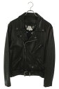 クロムハーツ Chrome Hearts サイズ:M JJ DEAN JJディーン 裏地CHスカーフダガージップライダースレザージャケット(ブラック×シルバー)...