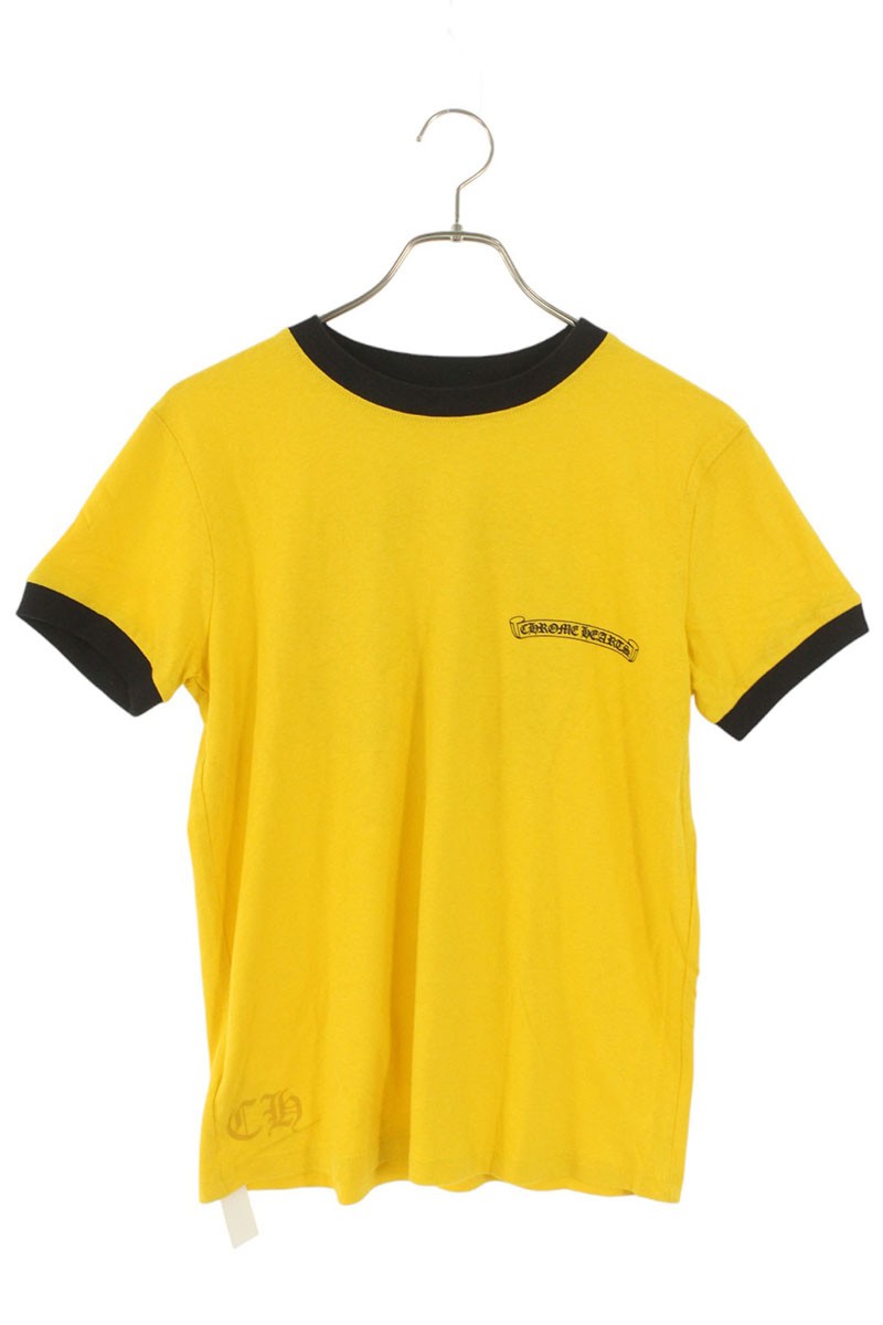 クロムハーツ Chrome Hearts　サイズ:M ROLLER SKATE バックホースシュープリントTシャツ(イエロー×ブラック)【720152】【SJ02】【レディース】【中古】bb17#rinkan*A