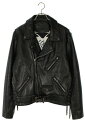 クロムハーツ Chrome Hearts サイズ:M JJ DEAN HERMES JJディーン 裏地エルメスダガージップライダースレザージャケット(ブラック×...
