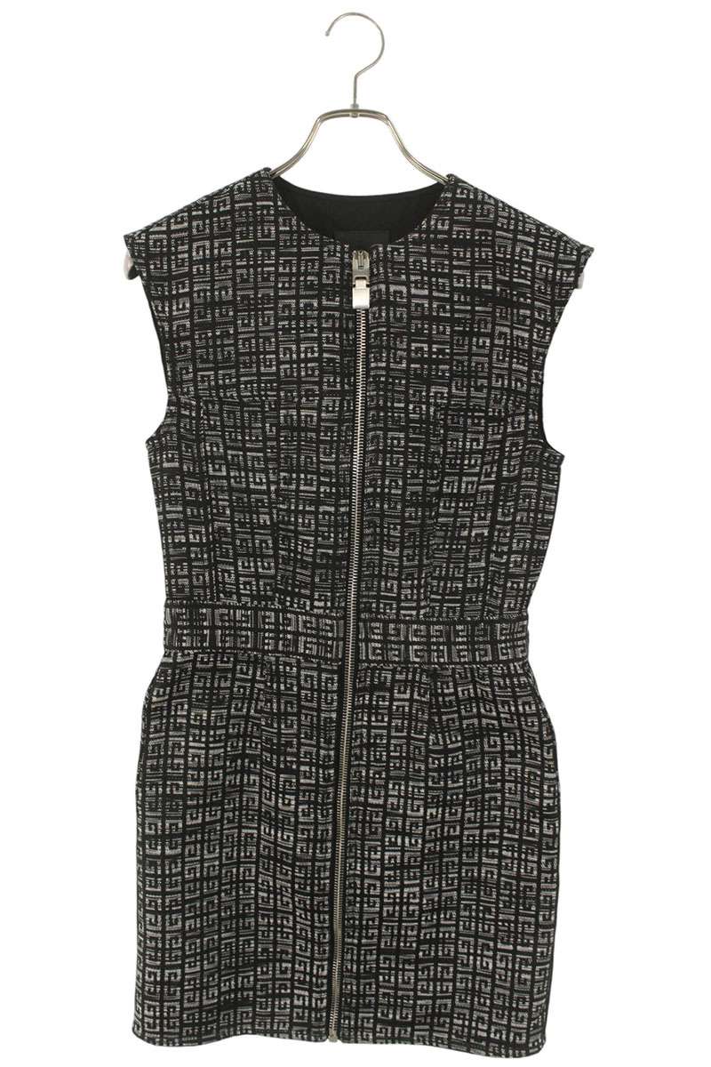 ジバンシィ GIVENCHY サイズ:36 BW21DB13N0 4Gロゴノースリーブドレスワンピース(ブラック調)【101152】【BS99】【レディース】【中古】bb205#rinkan*B