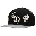 クロムハーツ Chrome Hearts CH HAT クロスパッチベースボールキャップ(ブラック×グレー)【101152】【SJ02】【小物】【中古】bb4...