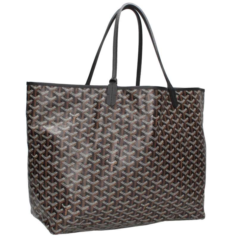 ゴヤール GOYARD　サイズ:GM サンルイGM ポーチ付きPVCトートバッグ(ブラウン調)【201152】【OM10】【小物】【中古】bb205#rinkan*B