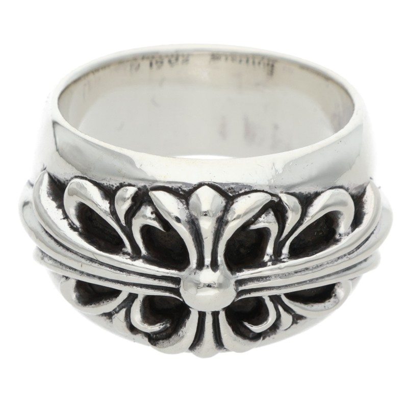 クロムハーツ Chrome Hearts　サイズ:14号 FLRL CRS フローラルクロス シルバーリング(シルバー 14.69g)【211152】【OS06】【小物】【中古】bb453#rinkan*B(4)
