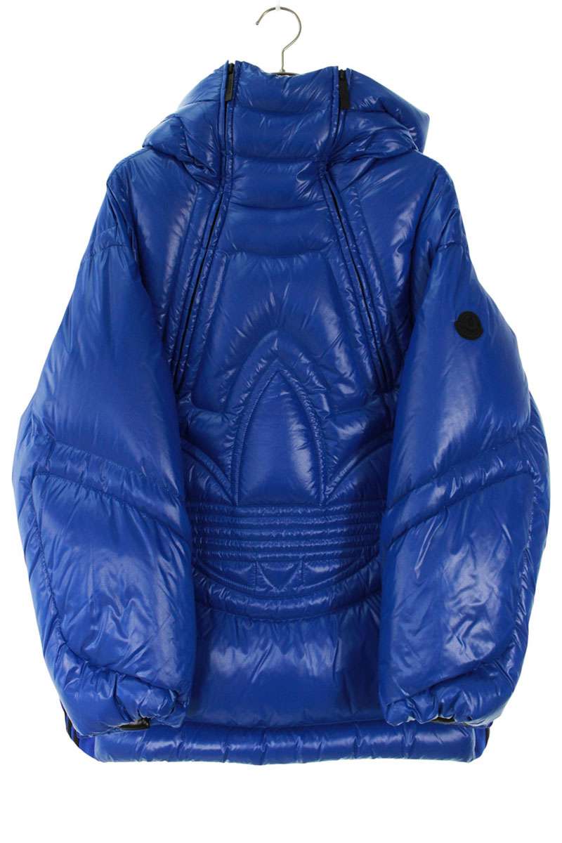 モンクレールジーニアス Moncler Genius　×アディダス adidas サイズ:0 I209S1A00013 プルオーバーダウンジャケット(ブルー)【401152】【OM10】【メンズ】【中古】bb33#rinkan*A