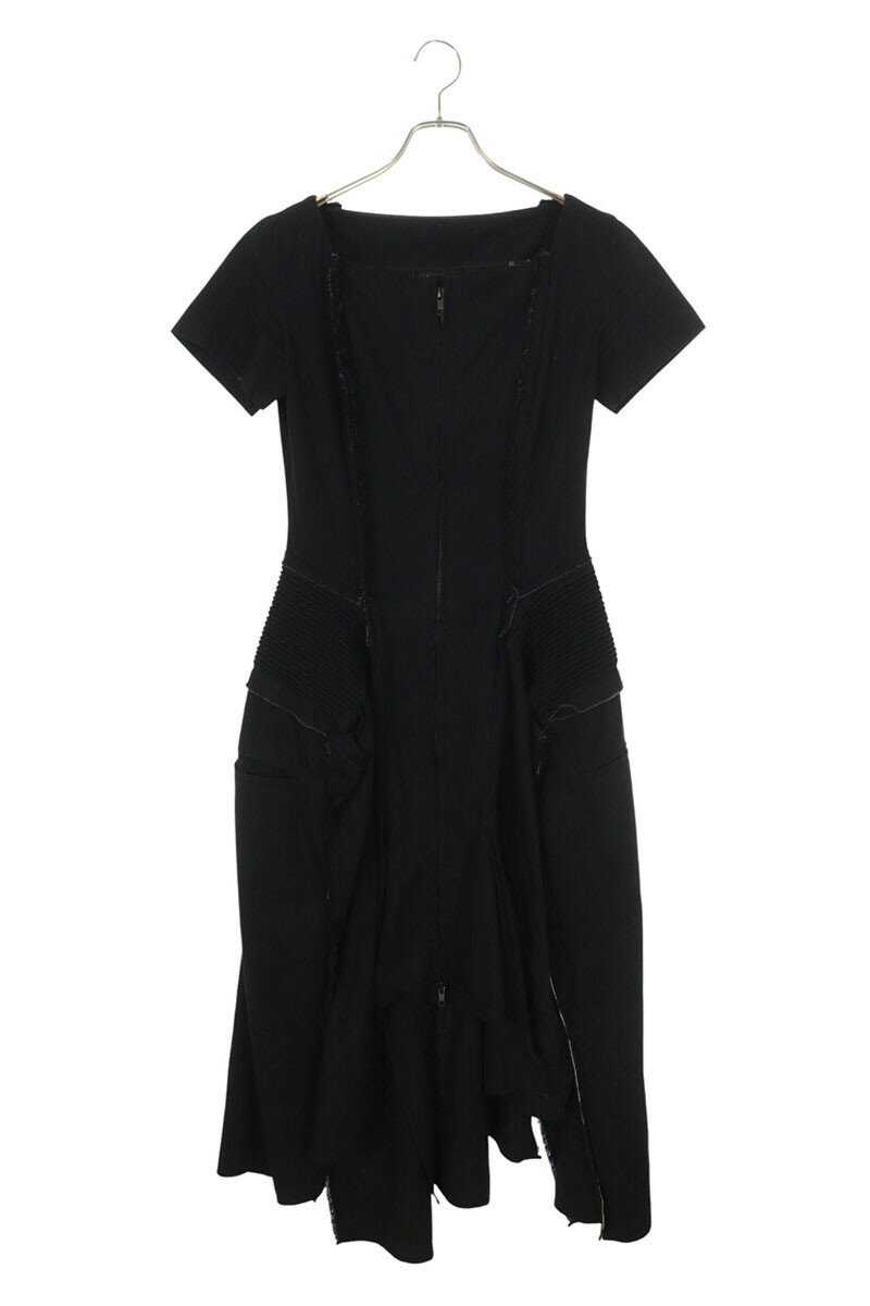 リミフゥ LIMI feu サイズ:2 25SS LP-D04-005 LIGHT DENIM GATHERED DRESS デニムギャザーワンピース(ブラック調)【601152】【BS99】【レディース】【中古】bb212#rinkan*D