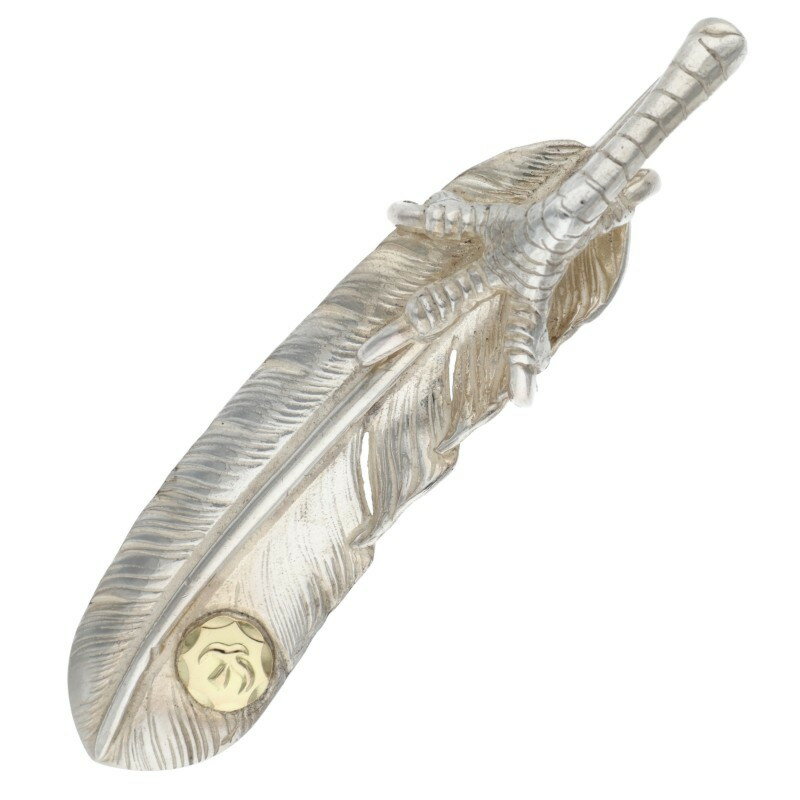 ゴローズ goro's　サイズ:特大 銀爪特大フェザー 左向き ネックレストップ(シルバー×ゴールド 17.09g)..