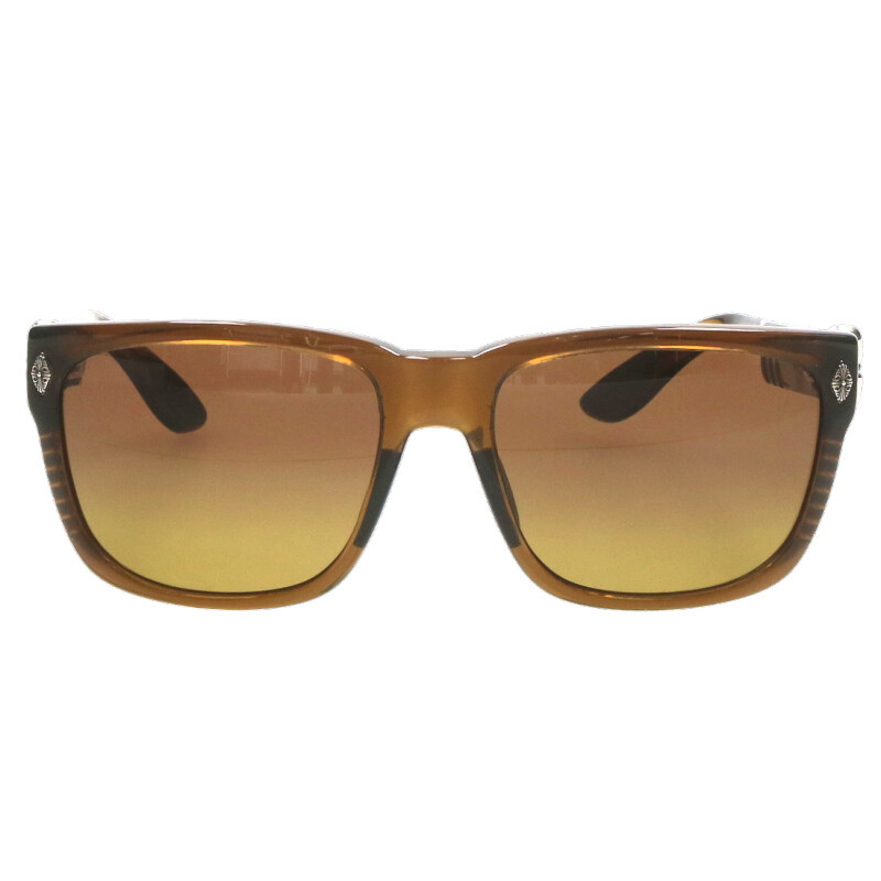 クロムハーツ Chrome Hearts　サイズ:59□18-140 DISCO STICK フローラルテンプルセルフレームサングラス((フレーム)ブラウン調×シルバー)【701152】【OK15】【小物】【中古】bb349#rinkan*B(4)