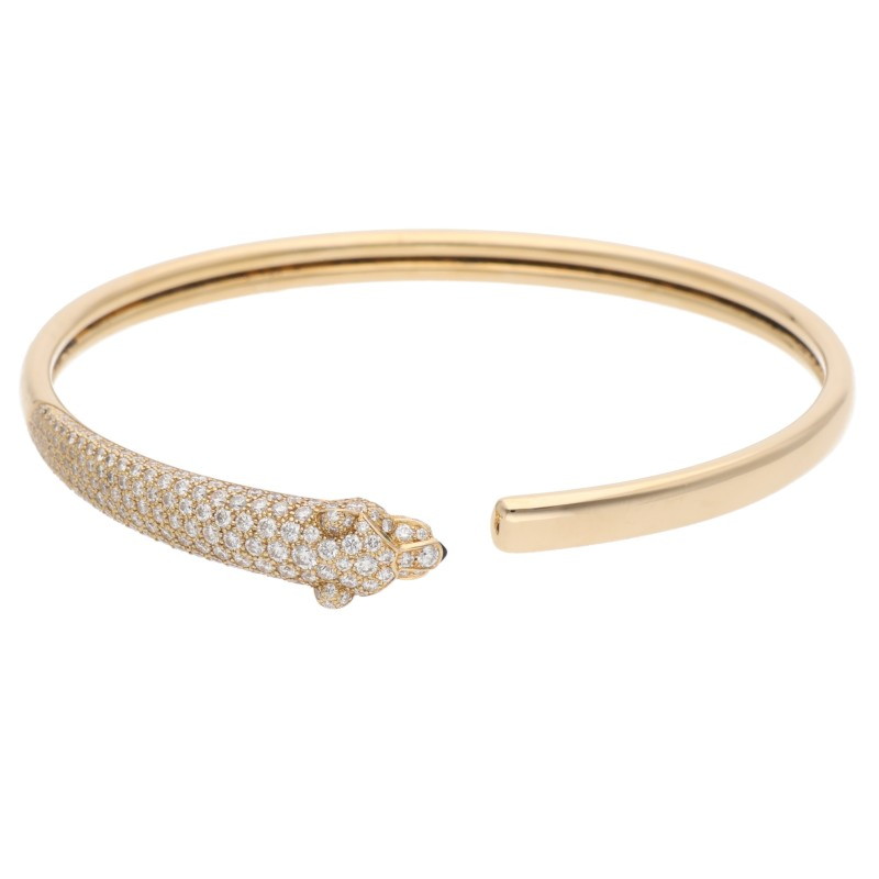 カルティエ Cartier　 パンテールドゥカルティエ K18YGツァボライトガーネットオニキス ブレスレット(..