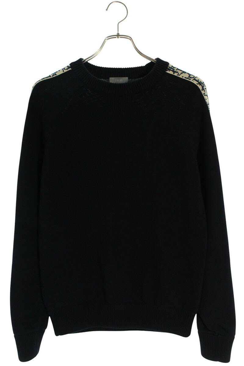 ディオール DIOR　サイズ:XS 113M638AT187 オブリーク切り替えニット(ネイビー)【811152】【SS13】【メ..