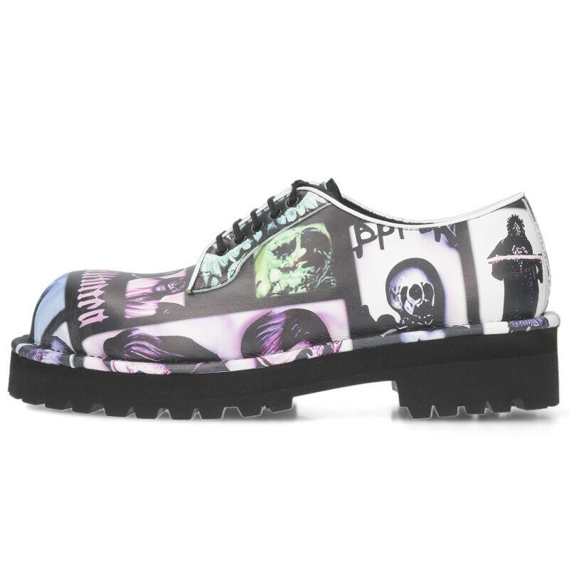 キッズラブゲイト KIDS LOVE GAITE　サイズ:8.5 KOU DERBY グラフィックプリントシューズ(ブラック×マ..