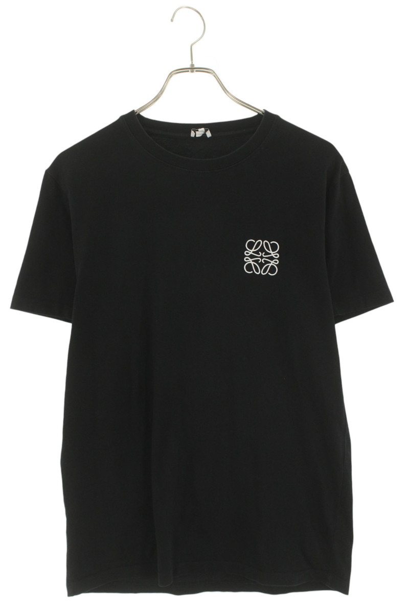 ロエベ LOEWE　サイズ:S H526Y22X75 アナグラム刺繍Tシャツ(ブラック)【711152】【OM10】【メンズ】【中古】bb466#rinkan*B