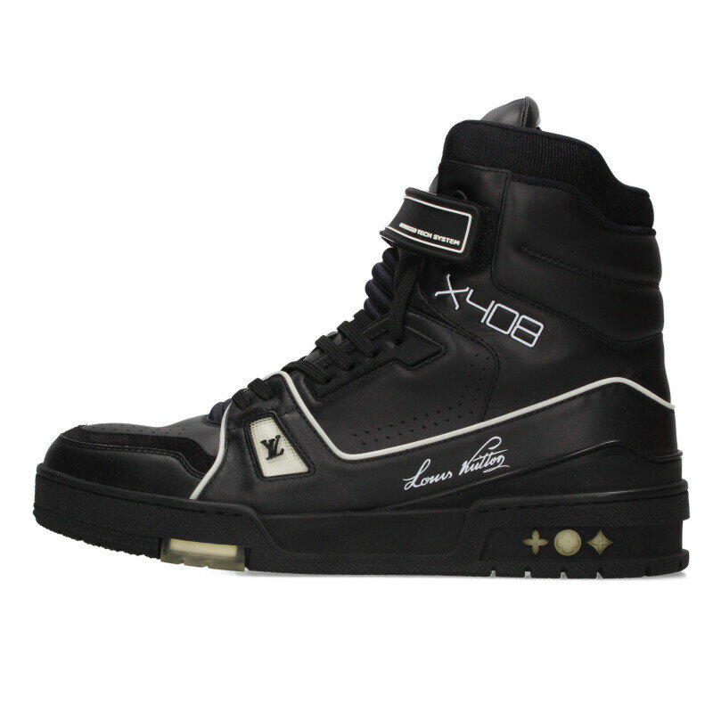 ルイヴィトン LOUISVUITTON サイズ:8.5 1A5V3W LVトレイナー 300足限定LED装飾スニーカー(ブラック)【611152】【SB01】【...