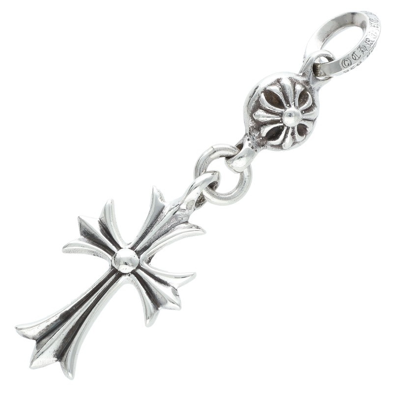 クロムハーツ Chrome Hearts 1B TNY CH CRS 1ボールタイニーCHクロス チャーム シルバーネックレストップ(シルバー 6.91g)【321152】【OS06】【小物】【中古】bb459#rinkan*B