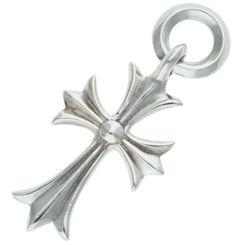 クロムハーツ Chrome Hearts TINY CH CROSS タイニーCHクロス チャーム シルバーネックレストップ(シルバー 3.63g)【321152】【OS06】【小物】【中古】bb76#rinkan*B
