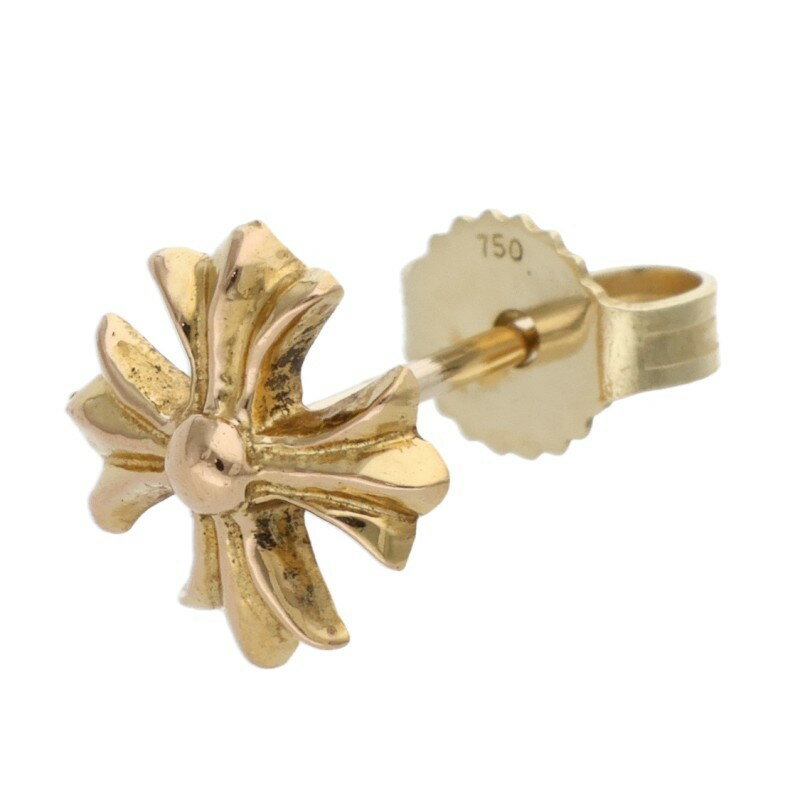 クロムハーツ Chrome Hearts　 22K No2 CH PLS 22KCHプラススタッド ゴールドピアス(イエローゴールド 1.02g)【811152】【SS07】【小物】【中古】bb297#rinkan*B(4)