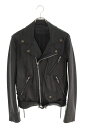 クロムハーツ Chrome Hearts サイズ:M JJ DEAN JJディーン ダガージップライダースレザージャケット(ブラック×シルバー)【911152】...
