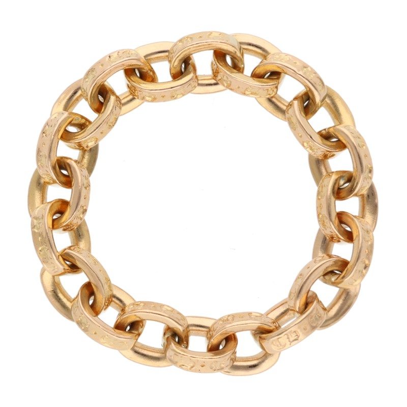 クロムハーツ Chrome Hearts サイズ:21.5号 22K PAPER CHAIN RING ゴールドリング(イエローゴールド 8.44g)【321152】【SS07】【小物】【中古】bb406#rinkan*B