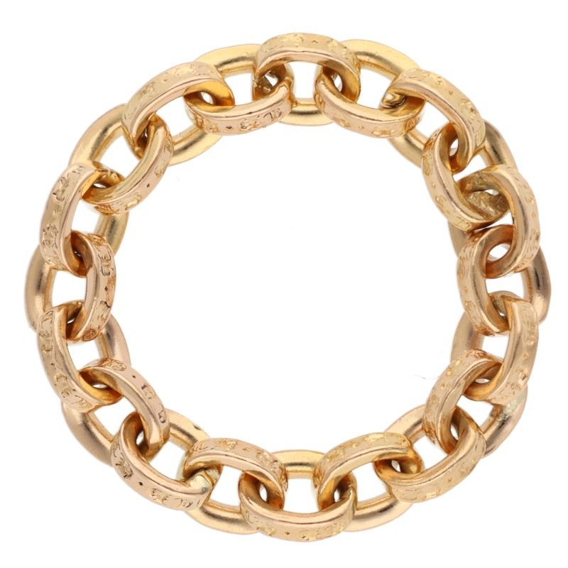 クロムハーツ Chrome Hearts サイズ:20号 22K PAPER CHAIN RING ゴールドリング(イエローゴールド 8.46g)【321152】【SS07】【小物】【中古】bb406#rinkan*B