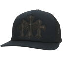 クロムハーツ Chrome Hearts TRUCKER CAP トラッカーキャップ 3セメタリーレザーパッチメッシュキャップ帽子(ブラック×シルバー)【12...