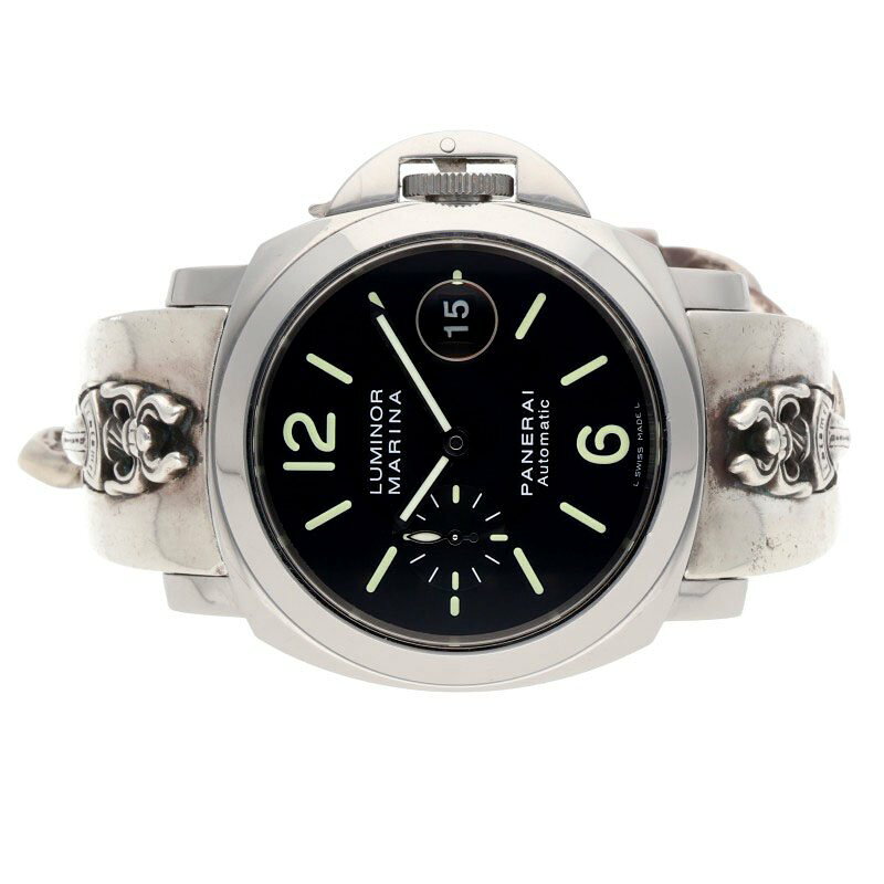 クロムハーツ Chrome Hearts PAM00104 ルミノールマリーナ ダガーIDクラシックリンクウォッチブレス腕時計(シルバー 267.15g)【321152】【OK15】【小物】【中古】bb51#rinkan*B