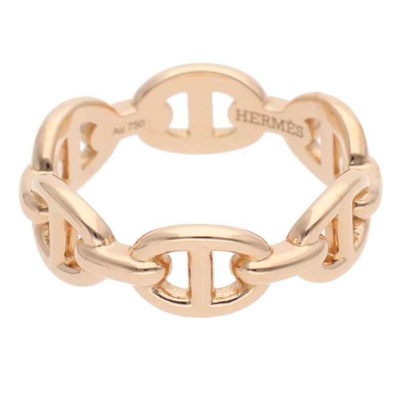 エルメス HERMES サイズ:49/9号 Chaine d'Ancre Enchainee PM K18PGシェーヌダンクルアンシェネPM ゴールドリング(ピンクゴールド 3.64g)【321152】【SB01】【小物】【中古】bb87#rinkan*A