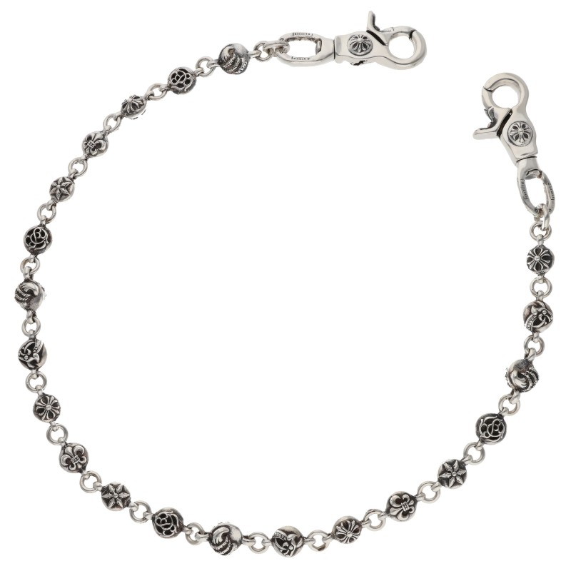 クロムハーツ Chrome Hearts 1MULTIBALL LONG-T 2クリップロング#2マルチボール シルバーウォレットチェーン(シルバー 226.93g)【321152】【SJ02】【小物】【中古】bb339#rinkan*B