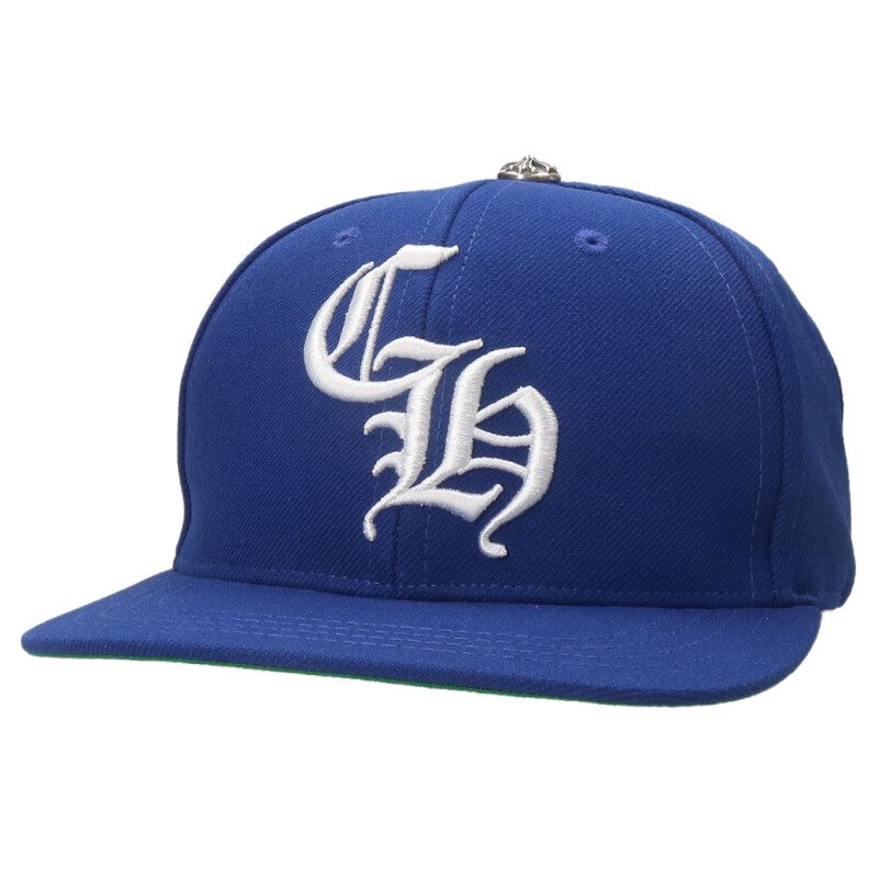 クロムハーツ Chrome Hearts　サイズ:ONE SIZE CH HAT CH刺繍クロスパッチベースボール帽子(ブルー×ホ..