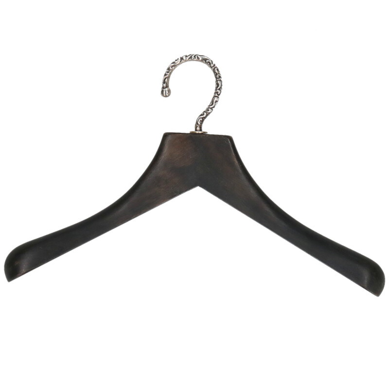 クロムハーツ Chrome Hearts EBONY CLOTH HANGER スクロールフックエボニーコートハンガー(ブラウン×シルバー)【721152】【...