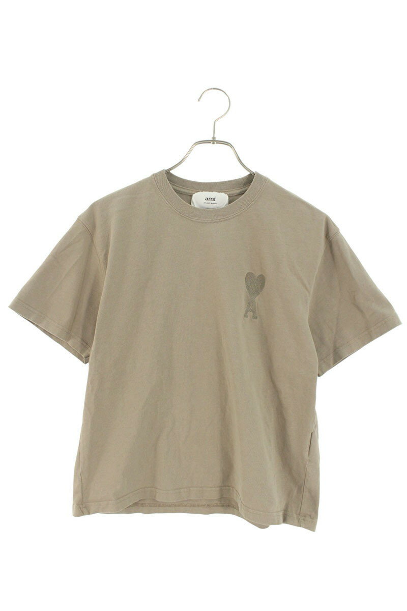 アミアレクサンドルマテュッシ AMI Alexandre Mattiussi サイズ:XS UTS002.726 ハートA刺繍Tシャツ(ベージュ)【102152...