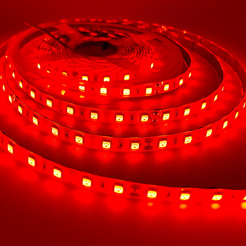 LEDテープライト DC12V 300連 5m レッド 赤 5050SMD 高輝度 白ベース 切断可能 正...