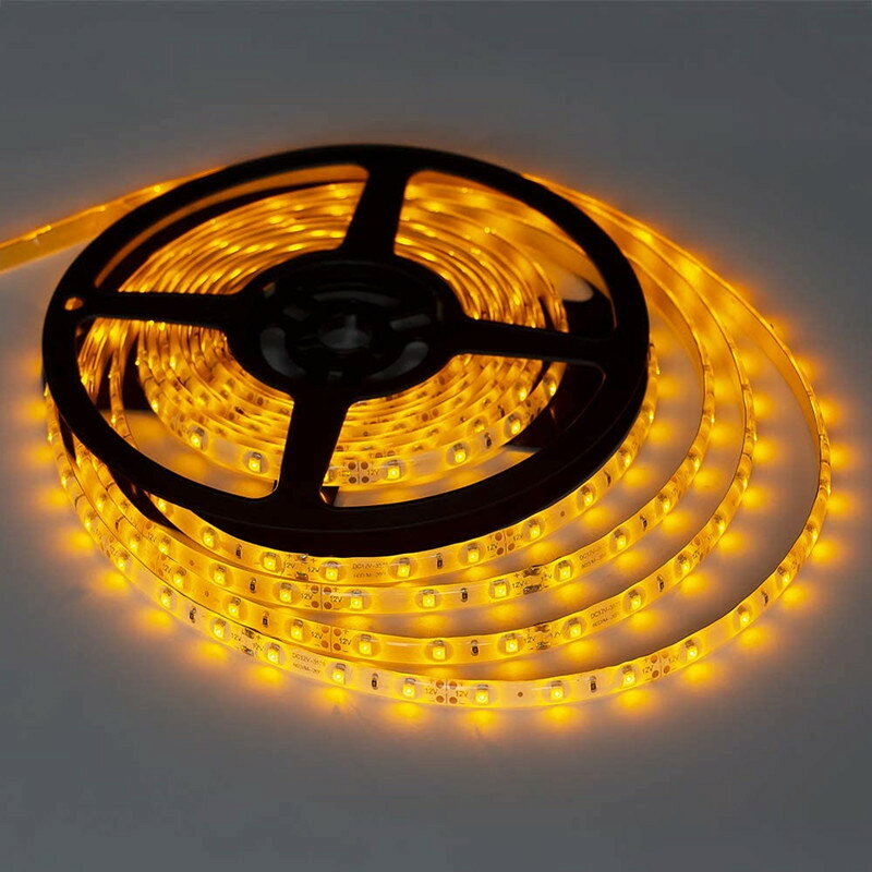 LEDテープライト 黄色 DC12V 300連 5m 3528SMD 高輝度 白ベース 切断可能 正面発光...