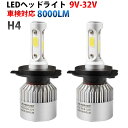 H4 Hi/Lo H7 H8/H9/H11選択可能 COBチップ搭載 12V 8000LM 6500K S2 LEDヘッドライト LEDフォグランプ 9V〜32V対応 2本セット