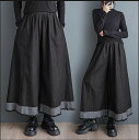 春新作 予約商品 ワイドパンツ ロング丈 カジュアル ブラック フリンジ シンプル シック 秋冬 モード 大きいサイズ レディース レディース 大人 30代 40代 50代 春服 202411(4)