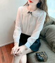 春新作 予約商品 大きいサイズ レディース シャツ ブラウス フリル リボン きれいめ 20代 30代 40代 50代 60代 レディースファッション M L XL XXL 3XL 4XL 体型隠し 体型カバー 大人カジュアル 春服 物 230227(4)