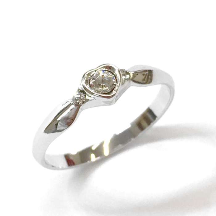 大きいサイズ レディース 指輪 リング アクセ ハートモチーフリング スワロフスキー スワロ ガーリー7号−15号