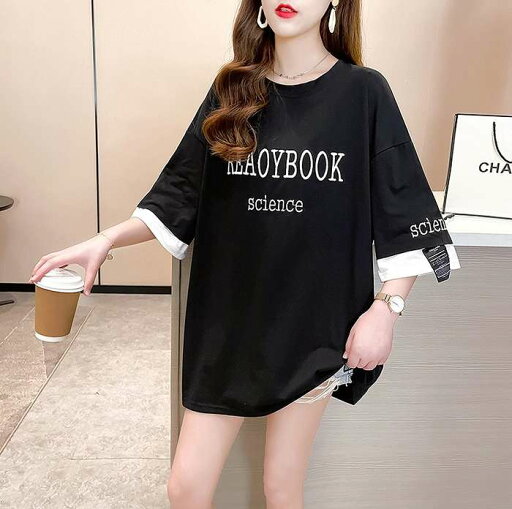 春新作 予約商品 大きいサイズ レディース tシャツ シャツ 半袖 英字ロゴ バイカラー シンプル 韓国ファッション M L LL 3l 大人カジュアル 春新作 予約商品 大きいサイズ レディース tシャツ シャツ 半袖 英字ロゴ バイカラー シンプル 韓国ファッション M L LL 3l 大人カジュアル